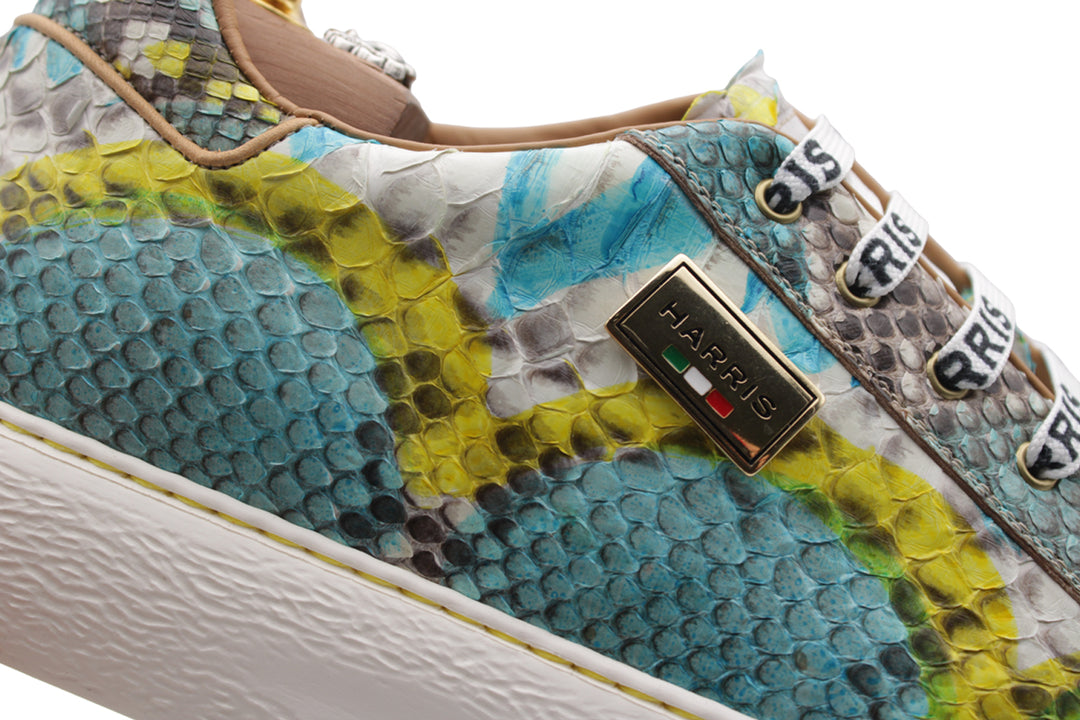 Mehrfarbige Python-Sneaker