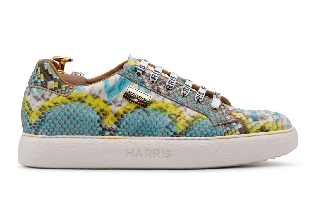 Mehrfarbige Python-Sneaker