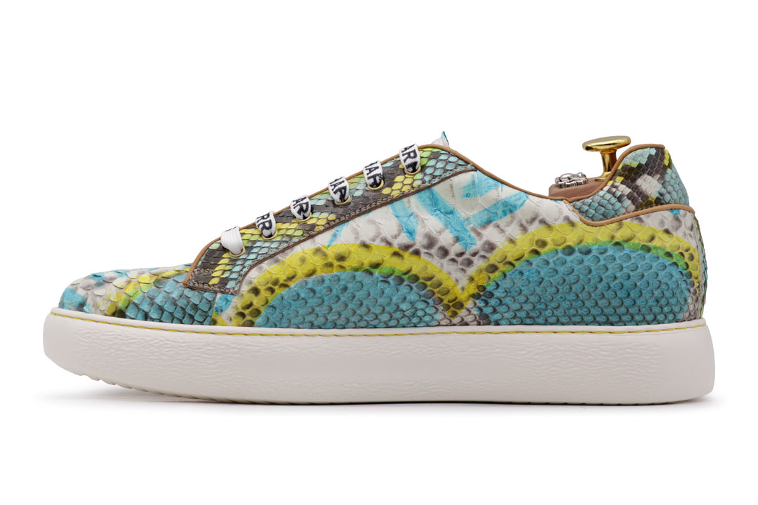 Mehrfarbige Python-Sneaker