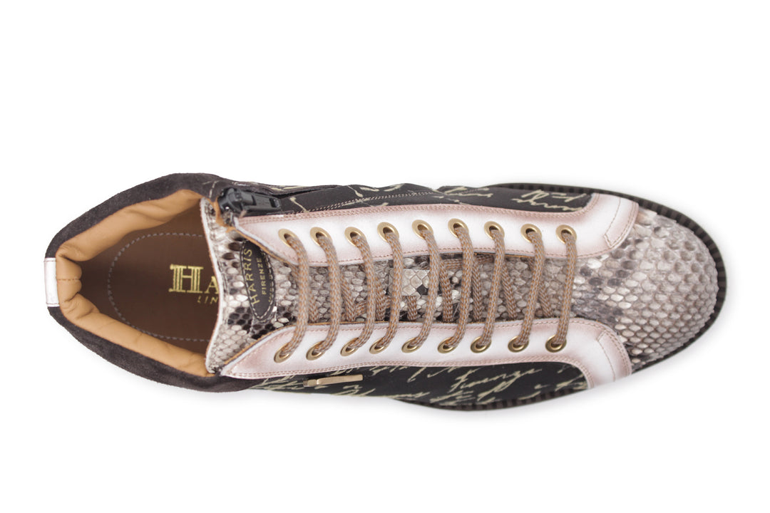 Polacchino in suede signature e pitone