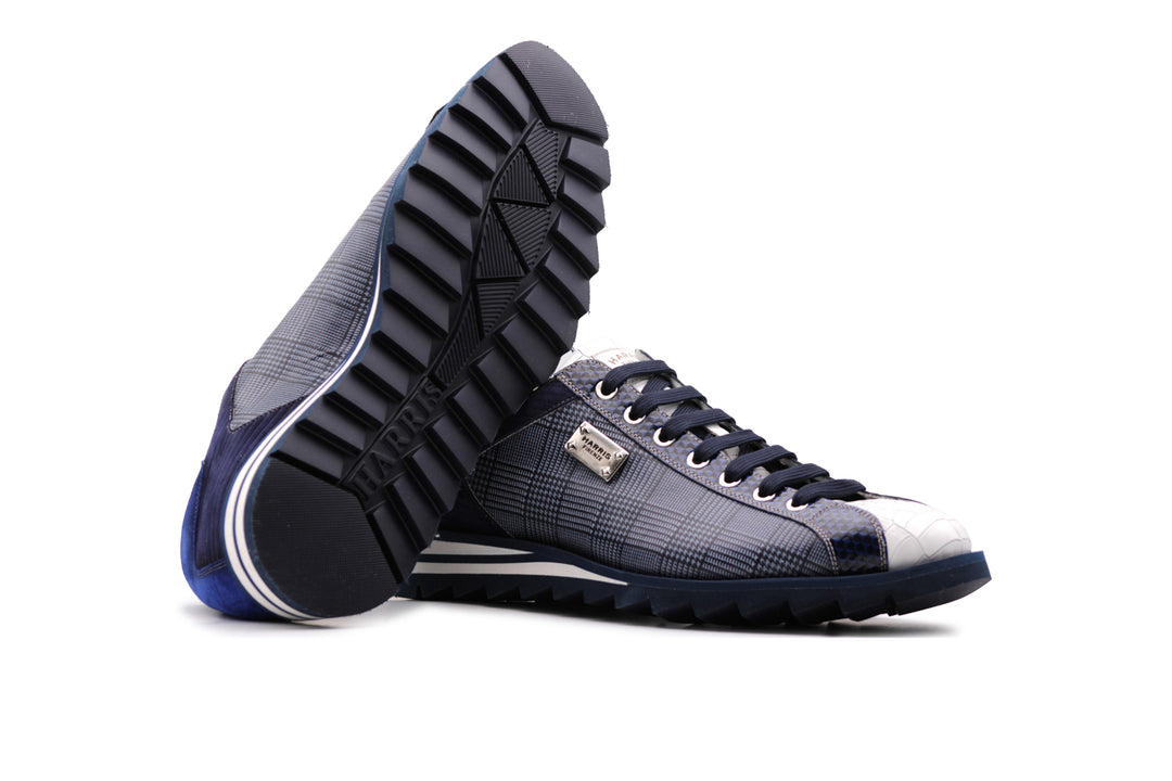 2817 Tweed and Coconut Sneakers – Blue