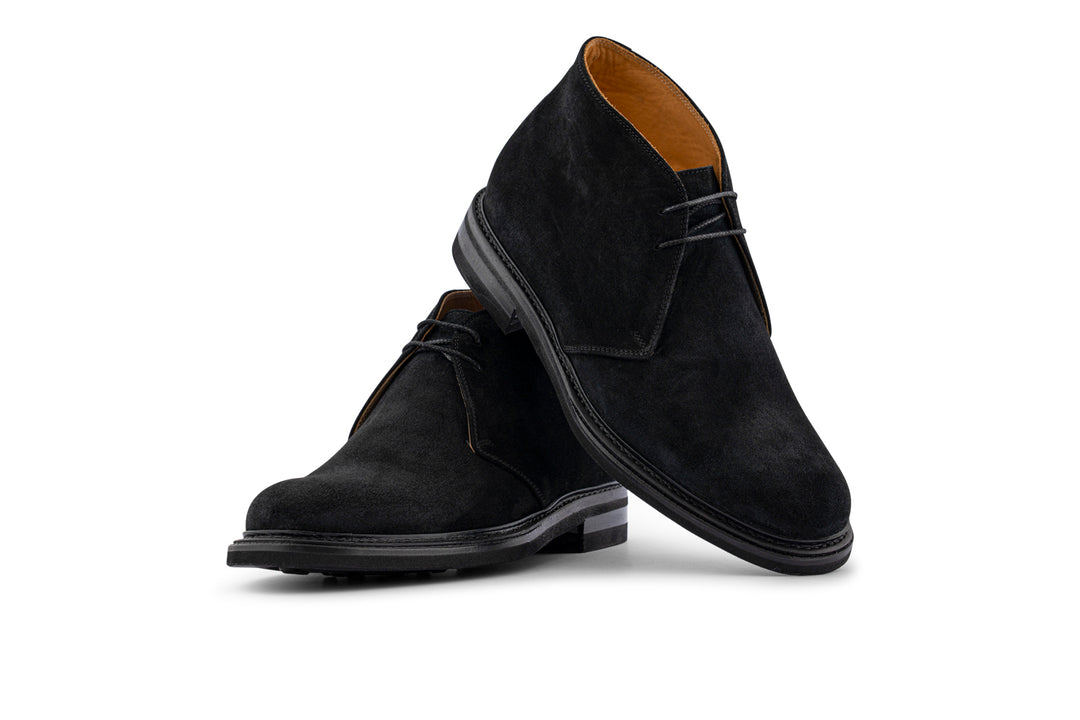 Bottine en daim noir