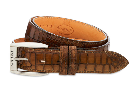 Crocodile print belt